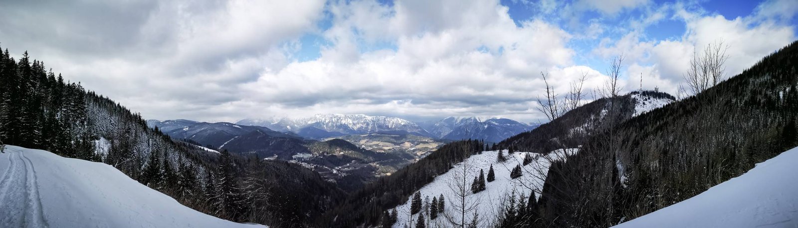 Semmering Railway panorama in the Lower Alps