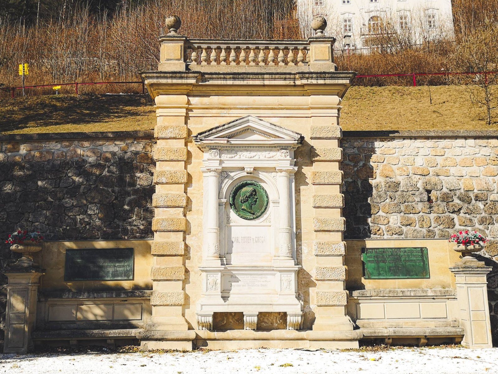 Carl von Ghega monument at the Semmering Railway