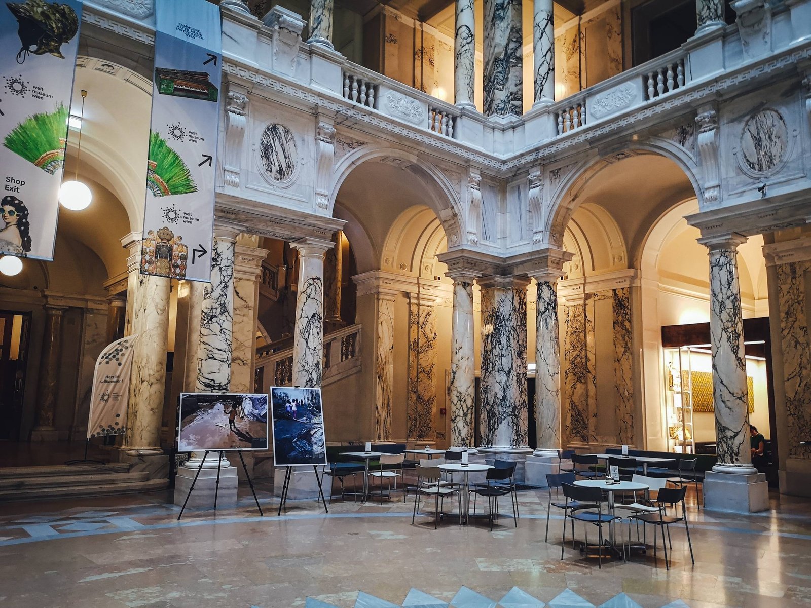 Main Hall of Weltmuseum Wien, Austria