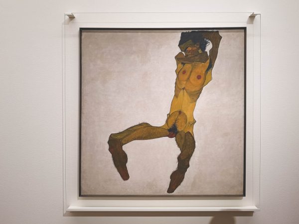 "Seated Man Nude" by Egon Schiele in Leopold Museum, Neubau, Vienna