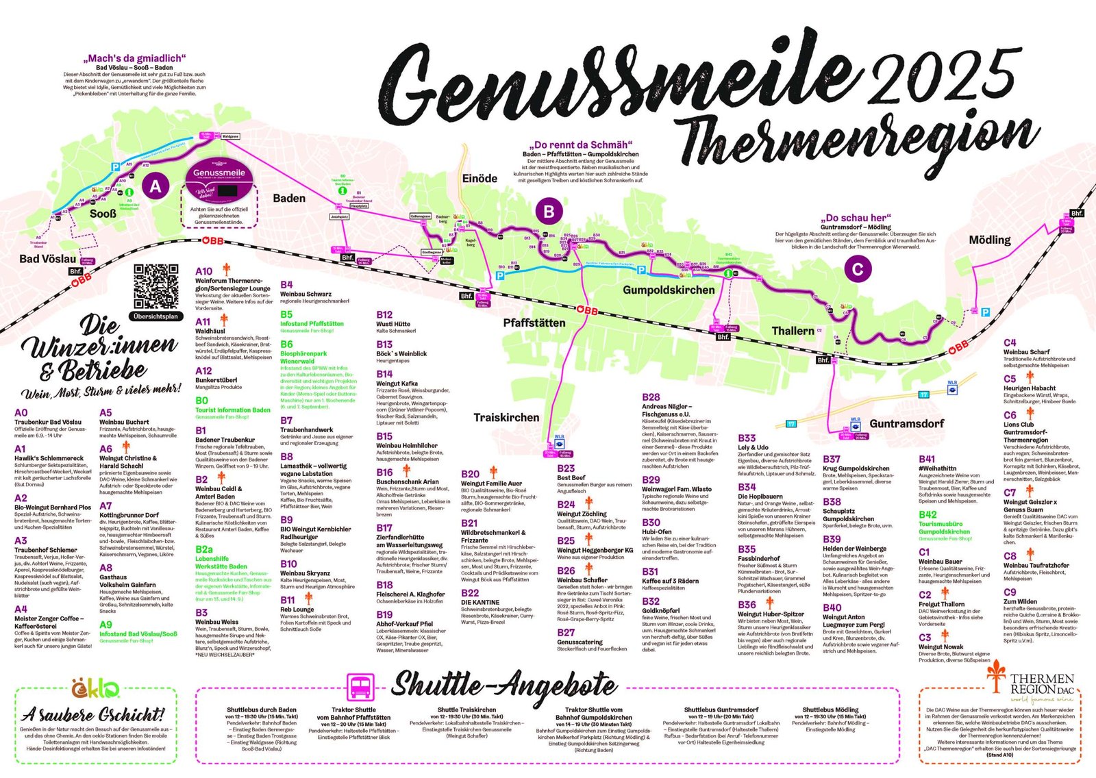 Genussmeile Thermeregion 2025 map
