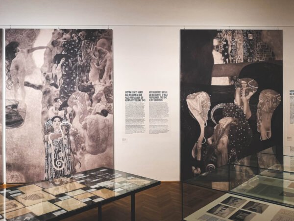 "Gustav Klimt, the MAK and Schloss Immendorf: Burnt, Destroyed, Vanished?" exhibition in MAK — Museum of Applied Arts facade on Stubenring, Vienna 2