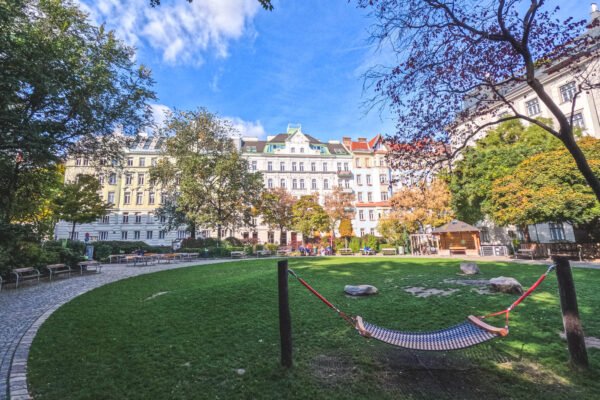 Hammerlingpark in Josefstadt, the 8th district of Vienna