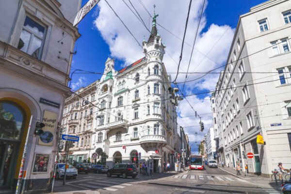 A beautiful building in Joseftadt, 8th district of Vienna. Austria