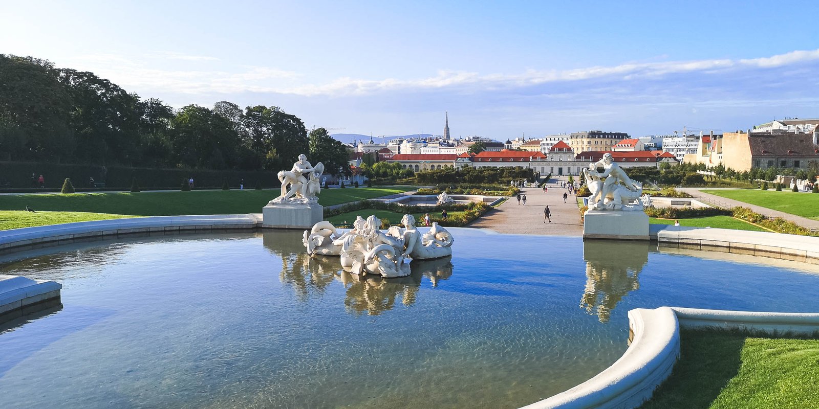 The Lower Belvedere from Belvedere Gardens. Vienna