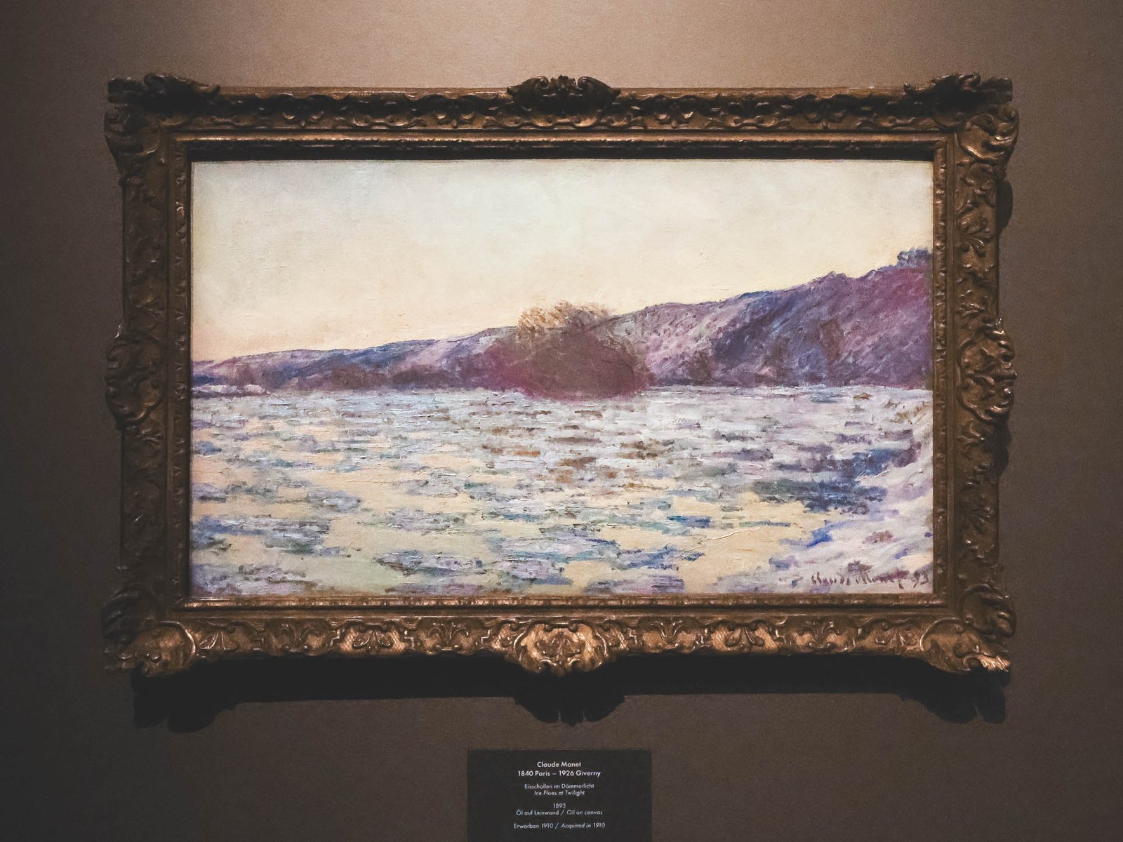 Claude Monet, Ice Floes at Twilight, 1893