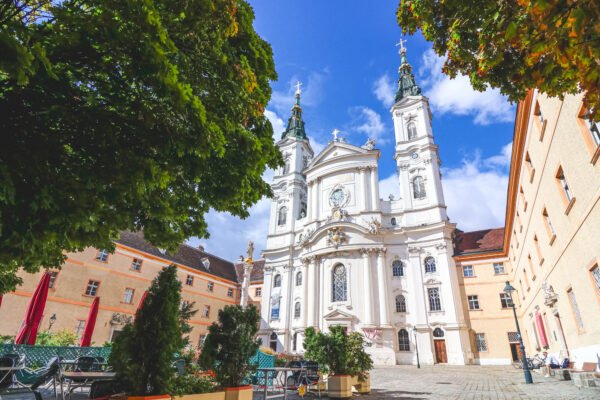 The beautiful Piaristenkirche in Joseftadt, 8th district of Vienna. Austria