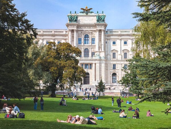 Neue Burg wing of the Hofburg seen from the Burggarten, Vienna