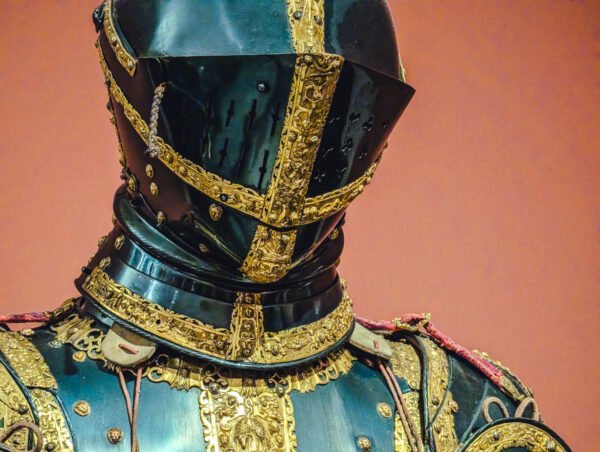 Close detail of armour in Imperial Armoury Weltmuseum Wien